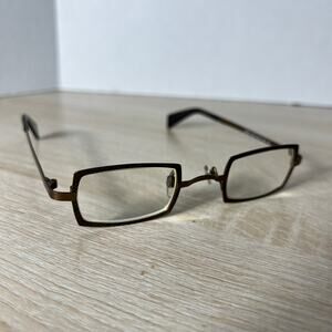 Lafont Issy & La Scott 497 Eyeglasses Rectangular Brown Metal 41-24-135 READ